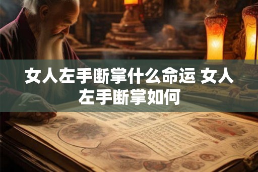 女人左手断掌什么命运 女人左手断掌如何