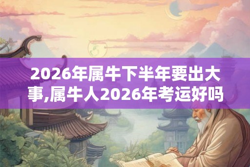 2026年属牛下半年要出大事,属牛人2026年考运好吗 2026年属牛下半年要出大事,属牛人2026年考运好吗
