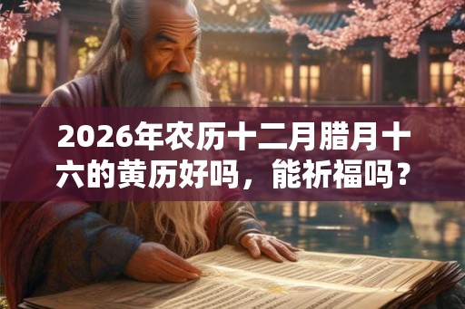 2026年农历十二月腊月十六的黄历好吗，能祈福吗？