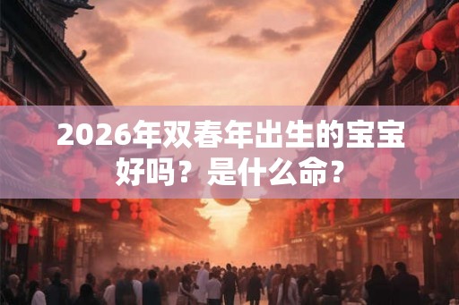 2026年双春年出生的宝宝好吗?是什么命? 2026年双春年出生的宝宝好吗?是什么命?