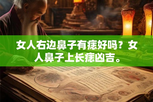女人右边鼻子有痣好吗？女人鼻子上长痣凶吉。