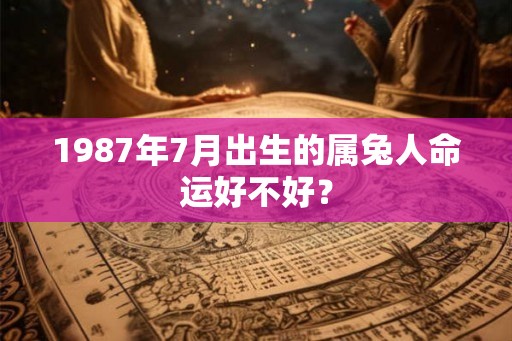 1987年7月出生的属兔人命运好不好？