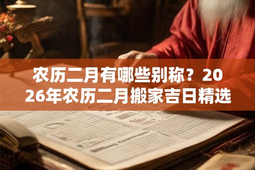 农历二月有哪些别称？2026年农历二月搬家吉日精选