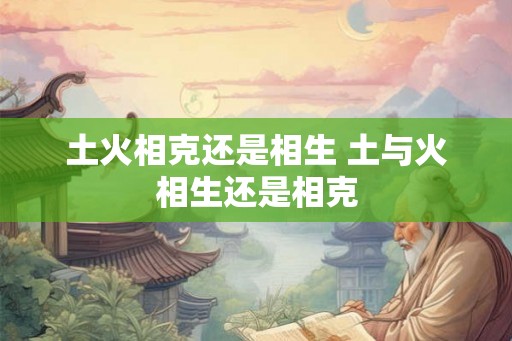 土火相克还是相生 土与火相生还是相克