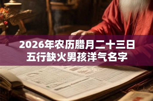 2026年农历腊月二十三日五行缺火男孩洋气名字