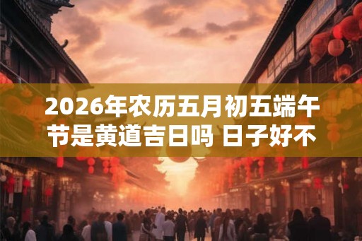 2026年农历五月初五端午节是黄道吉日吗 日子好不好 2026年农历五月初五端午节是黄道吉日吗 日子好不好