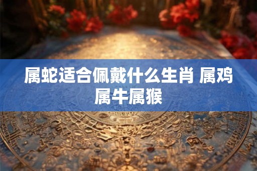 属蛇适合佩戴什么生肖 属鸡属牛属猴