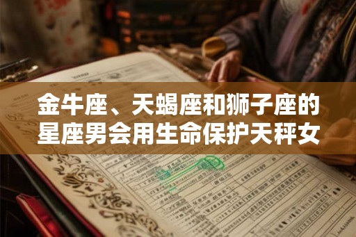 金牛座、天蝎座和狮子座的星座男会用生命保护天秤女的宠爱之人 金牛座、天蝎座和狮子座的星座男会用生命保护天秤女的宠爱之人