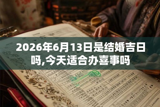 2026年6月13日是结婚吉日吗,今天适合办喜事吗