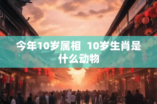 今年10岁属相  10岁生肖是什么动物