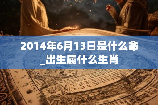 2014年6月13日是什么命_出生属什么生肖