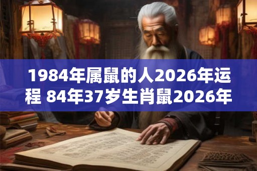 1984年属鼠的人2026年运程 84年37岁生肖鼠2026年运势