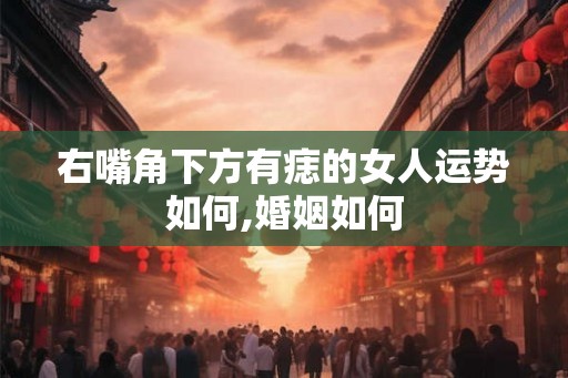 右嘴角下方有痣的女人运势如何,婚姻如何