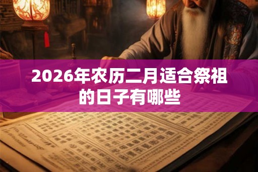 2026年农历二月适合祭祖的日子有哪些