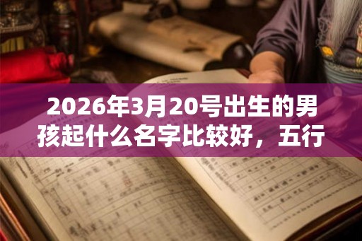 2026年3月20号出生的男孩起什么名字比较好，五行属什么