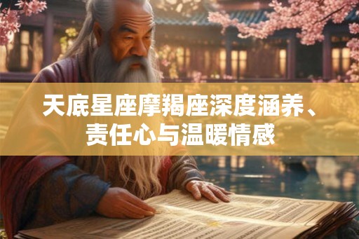 天底星座摩羯座深度涵养、责任心与温暖情感 天底星座摩羯座深度涵养、责任心与温暖情感