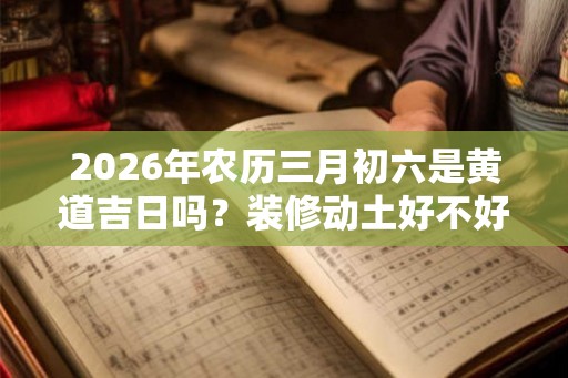 2026年农历三月初六是黄道吉日吗？装修动土好不好？