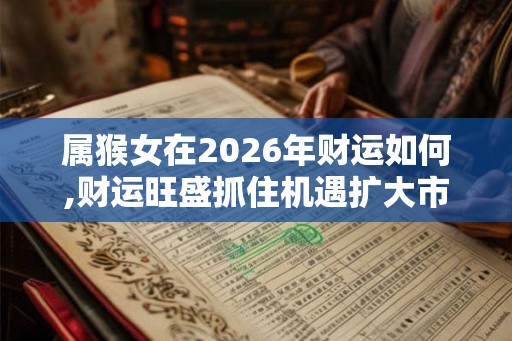 属猴女在2026年财运如何,财运旺盛抓住机遇扩大市场