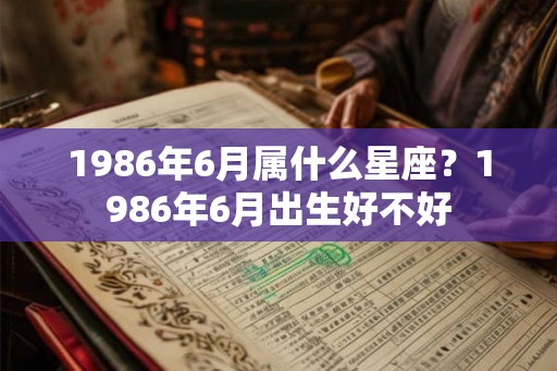 1986年6月属什么星座？1986年6月出生好不好