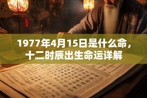 1977年4月15日是什么命,十二时辰出生命运详解 1977年4月15日是什么命,十二时辰出生命运详解