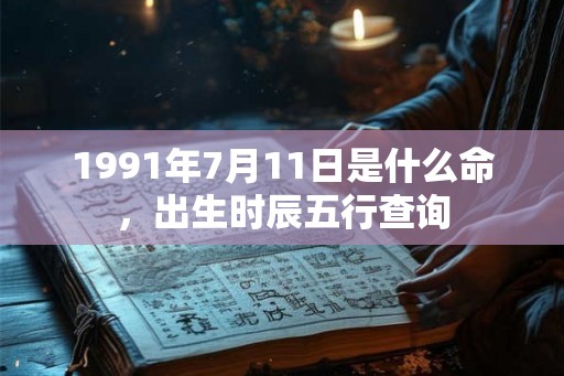 1991年7月11日是什么命，出生时辰五行查询