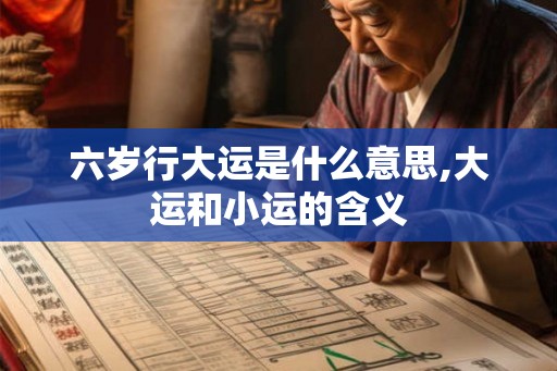 六岁行大运是什么意思,大运和小运的含义