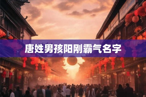 唐姓男孩阳刚霸气名字