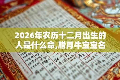 2026年农历十二月出生的人是什么命,腊月牛宝宝名字库