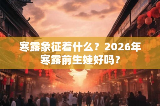寒露象征着什么?2026年寒露前生娃好吗? 寒露象征着什么?2026年寒露前生娃好吗?