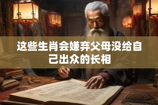 这些生肖会嫌弃父母没给自己出众的长相