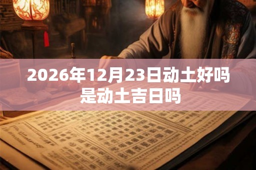 2026年12月23日动土好吗 是动土吉日吗