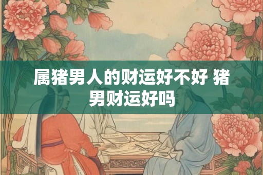 属猪男人的财运好不好 猪男财运好吗 属猪男人的财运好不好 猪男财运好吗