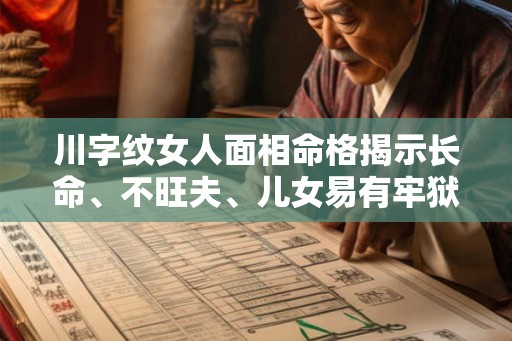 川字纹女人面相命格揭示长命、不旺夫、儿女易有牢狱之灾