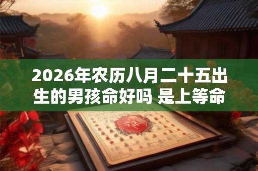 2026年农历八月二十五出生的男孩命好吗 是上等命吗 2026年农历八月二十五出生的男孩命好吗 是上等命吗