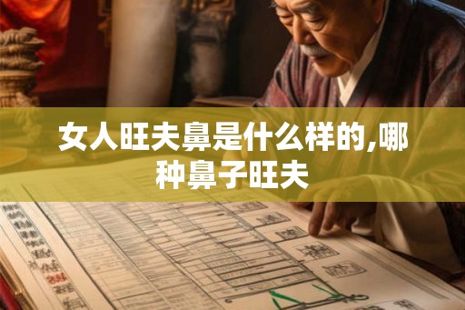 女人旺夫鼻是什么样的,哪种鼻子旺夫