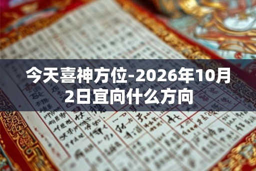 今天喜神方位-2026年10月2日宜向什么方向