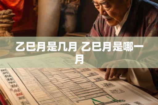 乙巳月是几月 乙巳月是哪一月