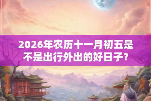 2026年农历十一月初五是不是出行外出的好日子？