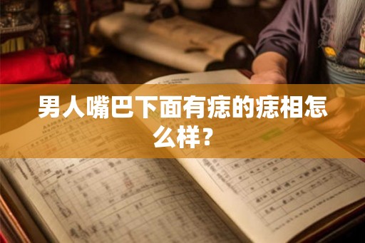 男人嘴巴下面有痣的痣相怎么样？