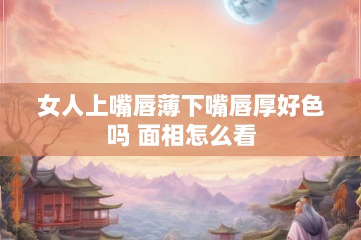 女人上嘴唇薄下嘴唇厚好色吗 面相怎么看