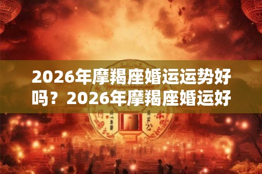 2026年摩羯座婚运运势好吗？2026年摩羯座婚运好不好？
