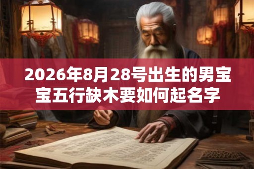 2026年8月28号出生的男宝宝五行缺木要如何起名字