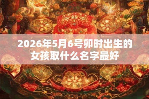 2026年5月6号卯时出生的女孩取什么名字最好