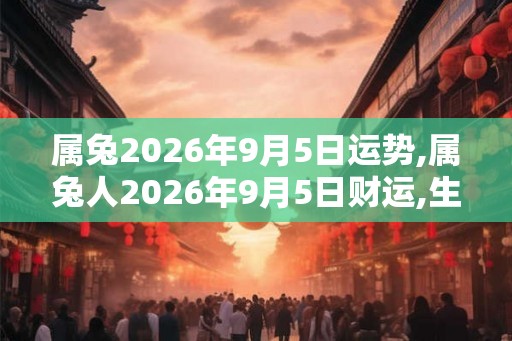 属兔2026年9月5日运势,属兔人2026年9月5日财运,生肖兔2026年9月5日运势