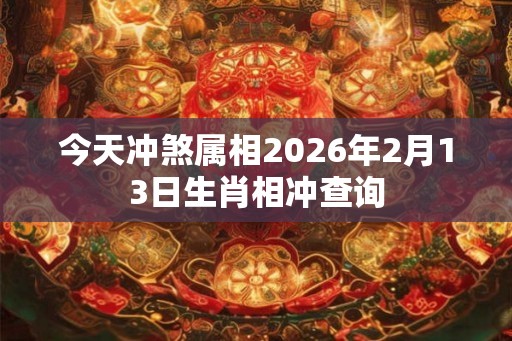 今天冲煞属相2026年2月13日生肖相冲查询 今天冲煞属相2026年2月13日生肖相冲查询