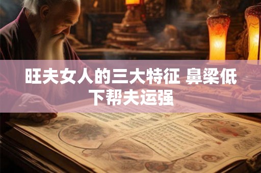 旺夫女人的三大特征 鼻梁低下帮夫运强