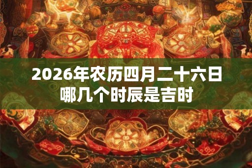 2026年农历四月二十六日哪几个时辰是吉时