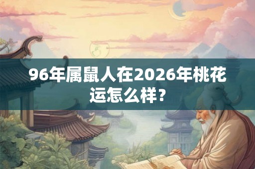 96年属鼠人在2026年桃花运怎么样？