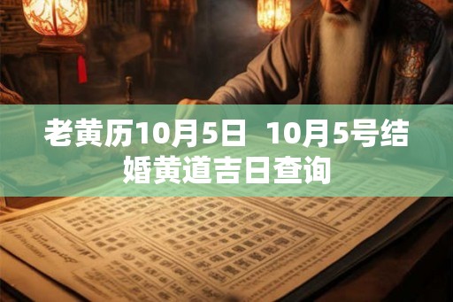 老黄历10月5日  10月5号结婚黄道吉日查询