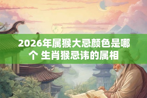 2026年属猴大忌颜色是哪个 生肖猴忌讳的属相